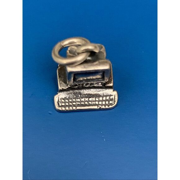 .925 Desktop Computer Sterling Silver Jewelry Charm #occupation #technology - Picture 3 of 4